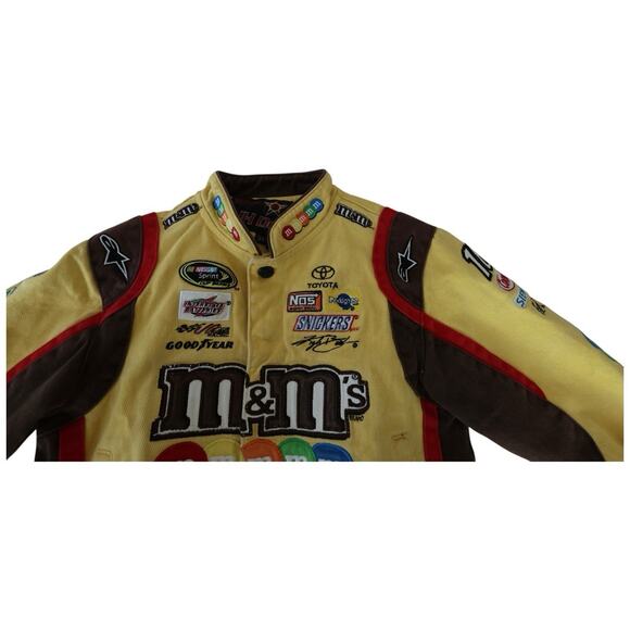 Nascar Kyle Busch JH Design M&M's Yellow Cotton Jacket w/Snaps Kids Size 3T - Picture 2 of 16